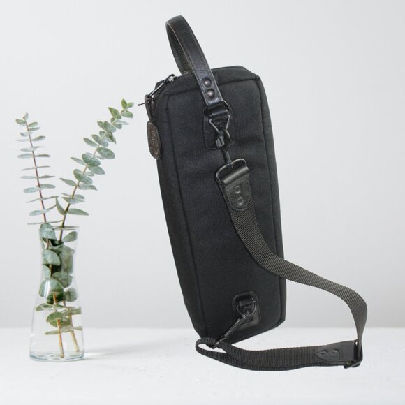 Gard Mid-Suspension Flute Black Canvas Leather Large Accessory Gig Bag - Picture 6 of 7